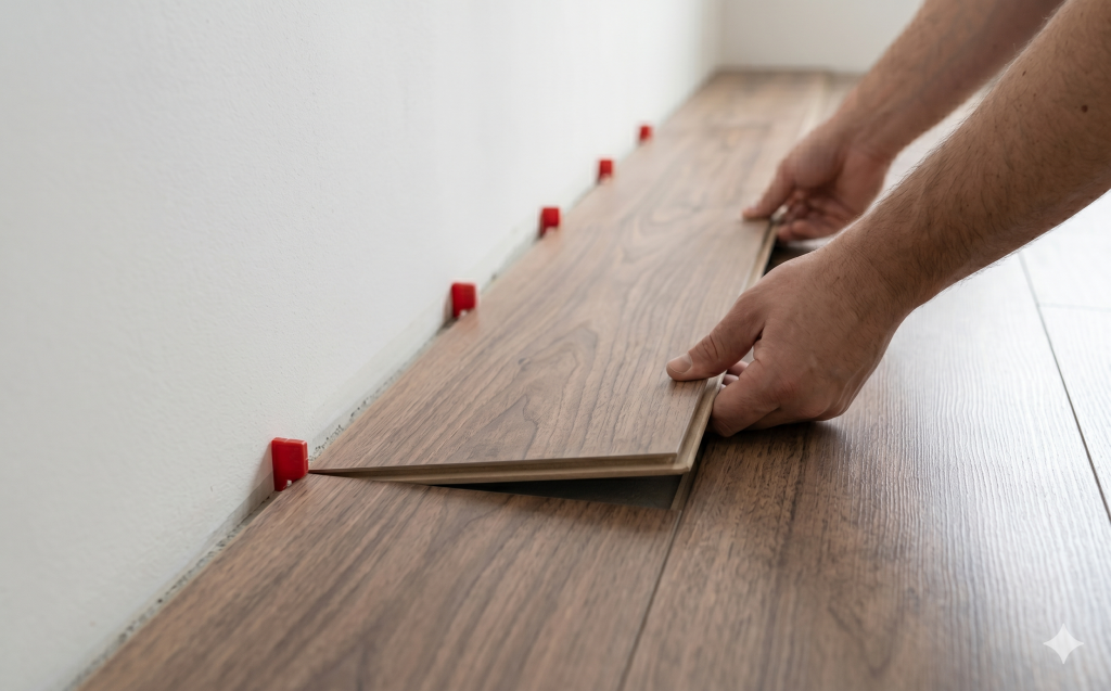 Quy trình dán miếng ván gỗ