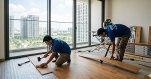 Thi công sàn gỗ tân phú