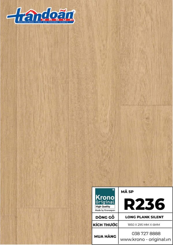 SÀN GỖ KRONO ORIGINAL LONG PLANK SILENT R236