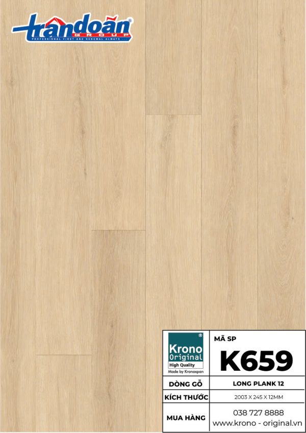 Sàn gỗ Krono Original Long Plank 12 K659