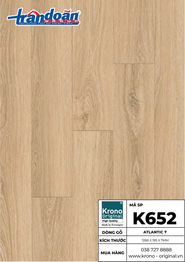 sàn gỗ Krono Original Atlantic 7 K652