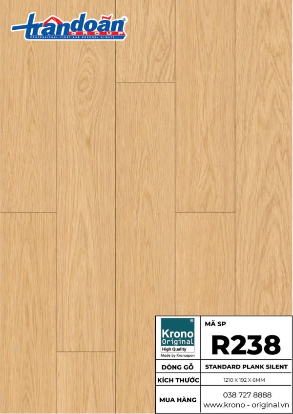 Sàn gỗ Krono Original Standard Plank Silent R238