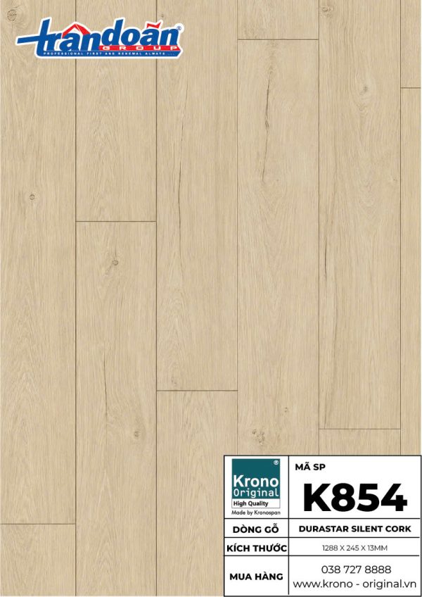 Sàn gỗ Krono Original Durastar Silent Cork K854