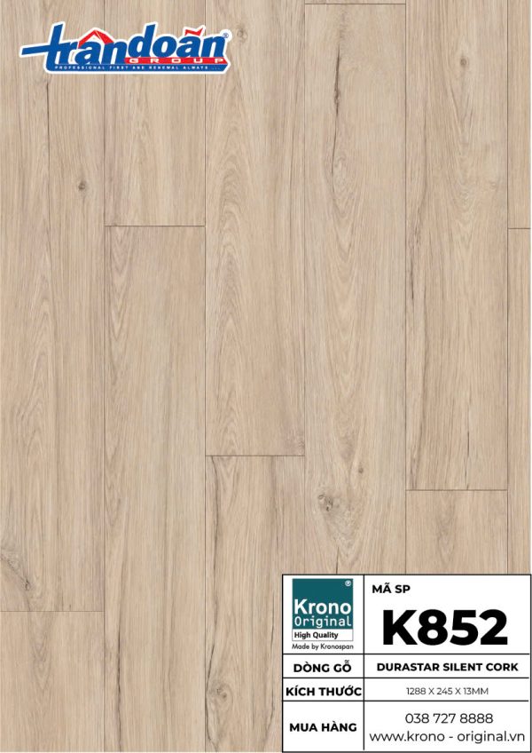 sàn gỗ Krono Original Durastar Silent Cork K852